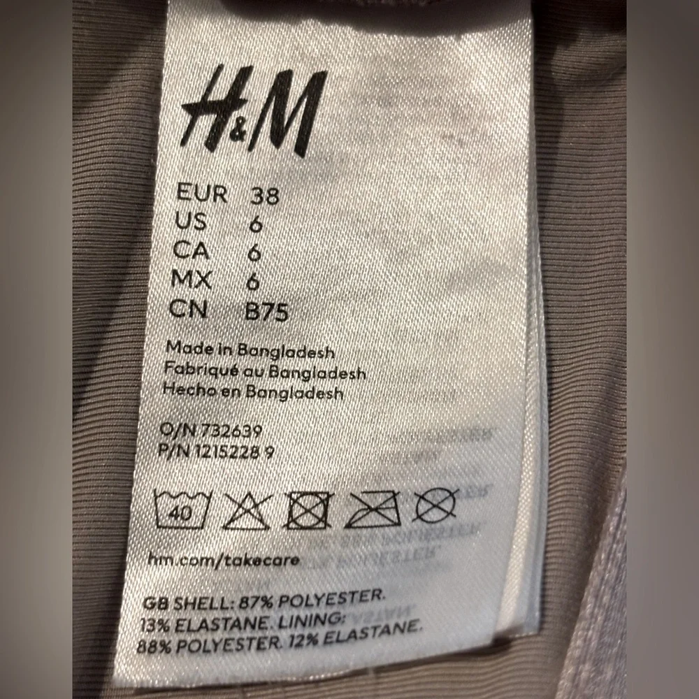 H&M pewter silver bikini 6 -Small